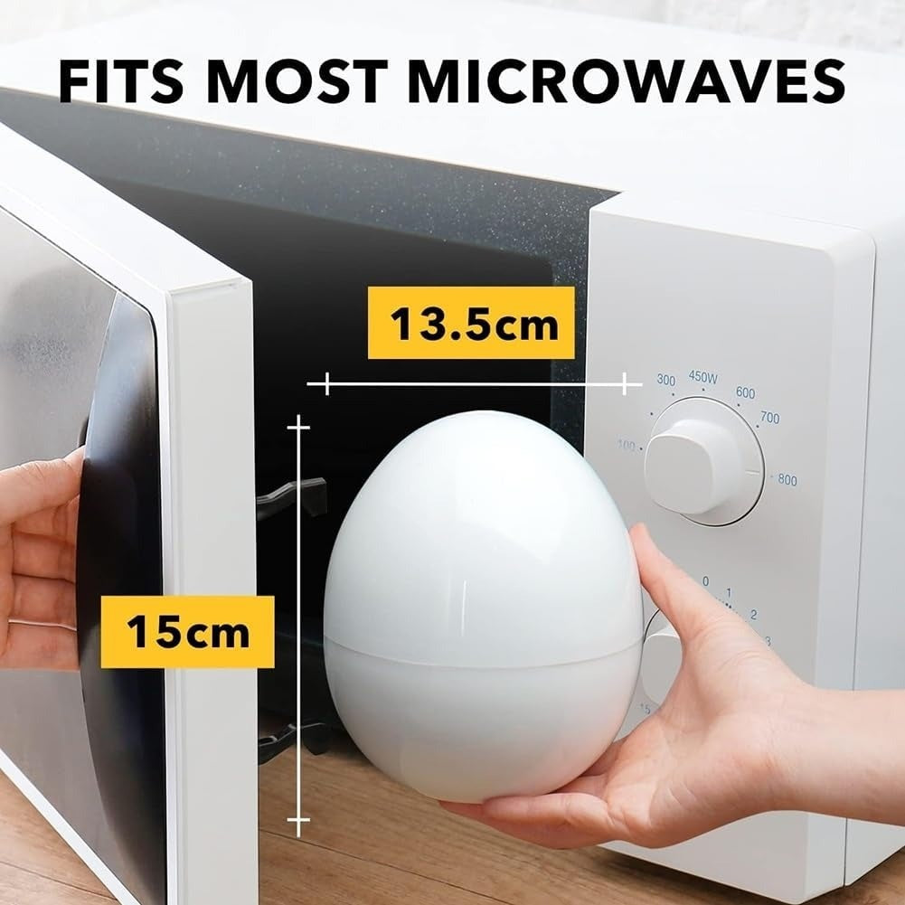 4-Egg Microwave Boiler – Quick Cooker for Perfect Soft or Hard Boiled Eggs & Built-in Easy Shell Remover