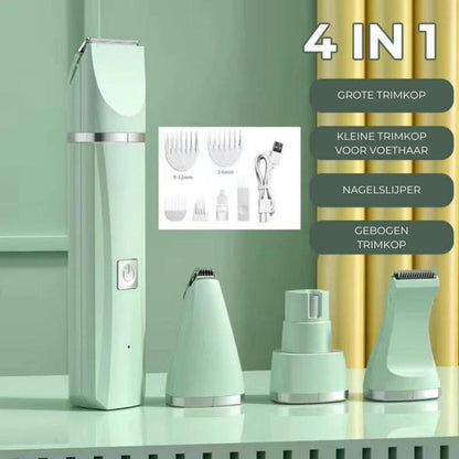 Pet Grooming Kit 4-in-1, Quiet Rechargeable Trimmer - Halri