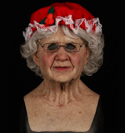 Scary Old Man Halloween Mask Costume
