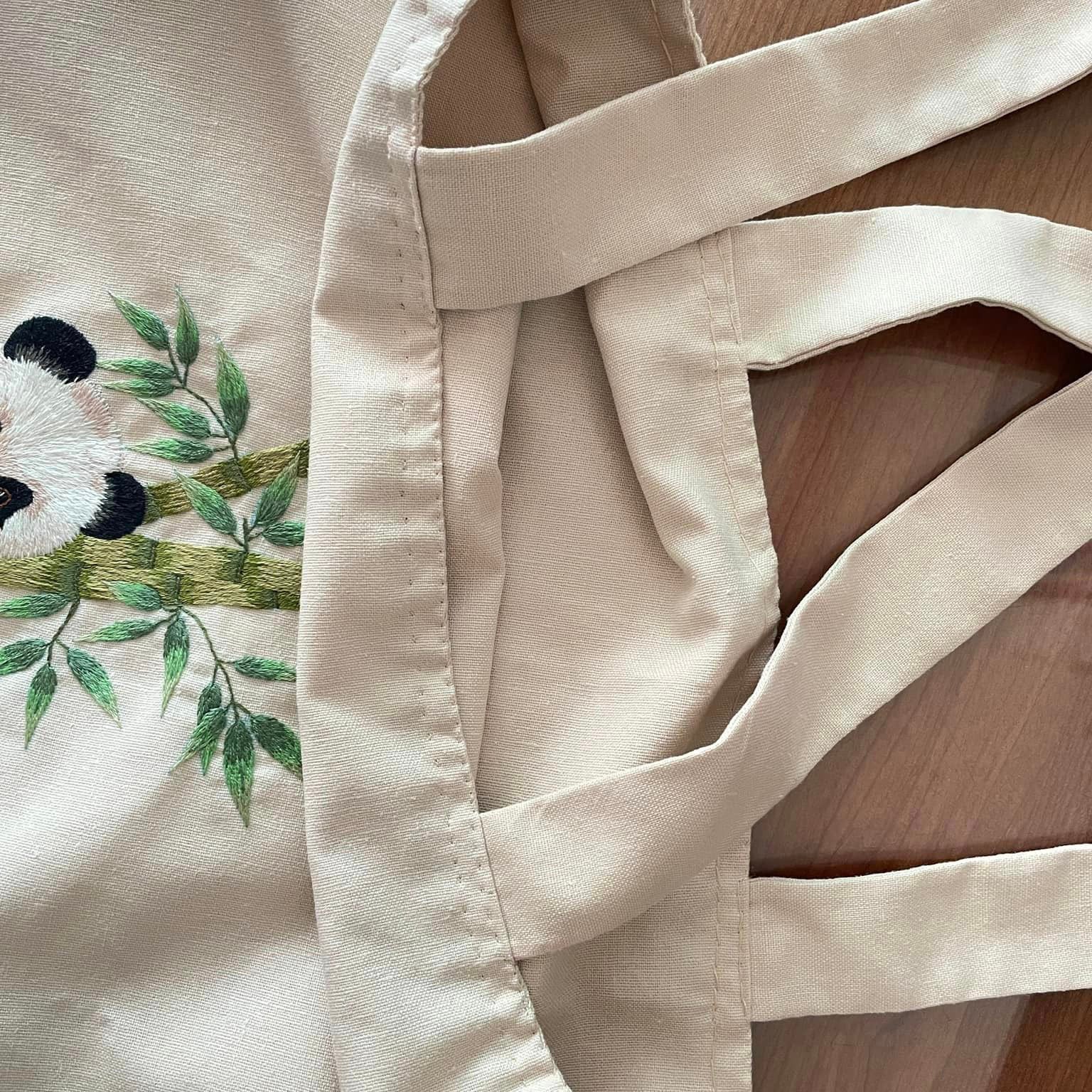 Cute Panda Printed Tote Bag - Halri