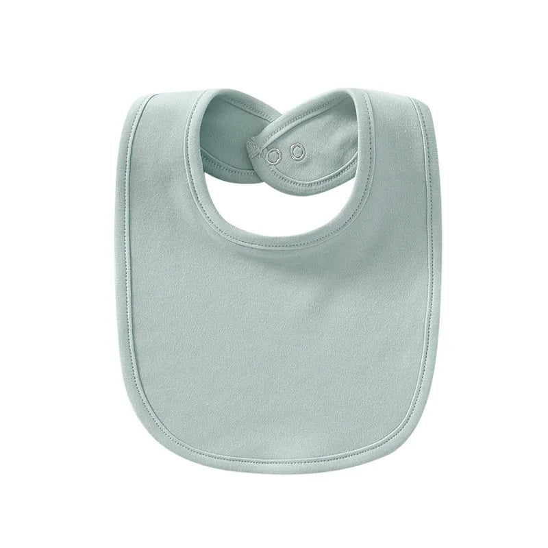 Comfortable Cotton Baby Bib with Easy Snap Closure