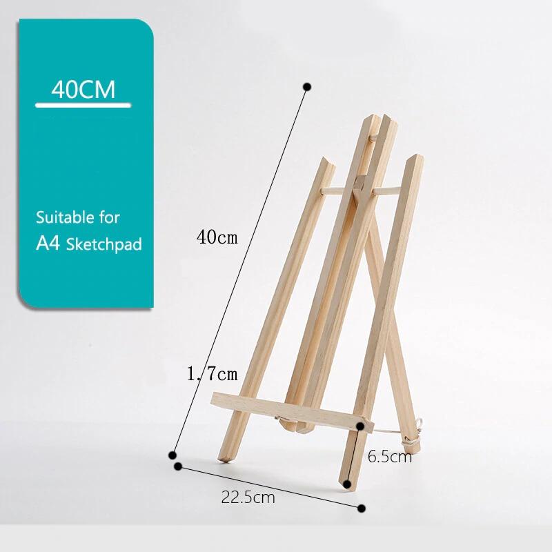 Compact Wooden Art Easel for Canvas Painting