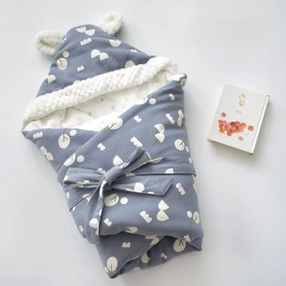 Soft Baby Sleep Blanket with Hood and Fleece