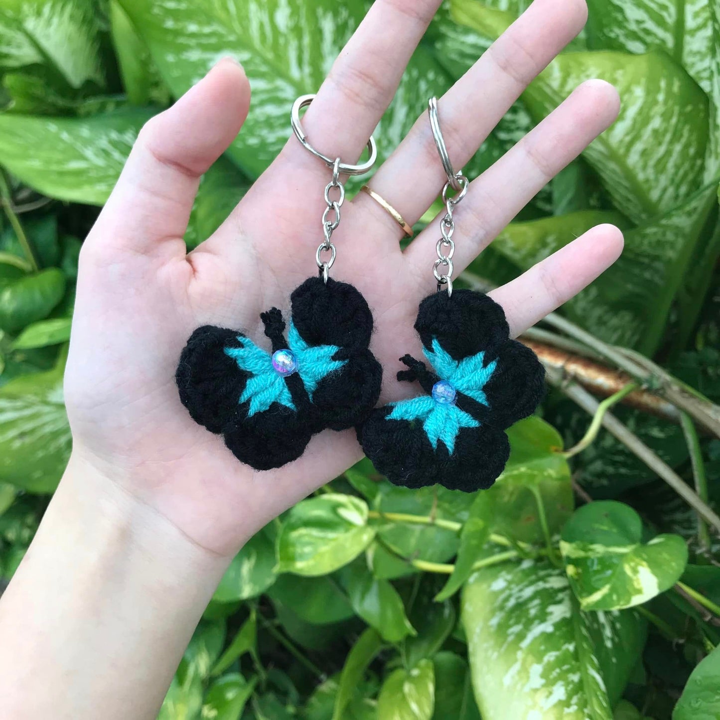 Colorful Handmade Wool Keychain Charm - Halri