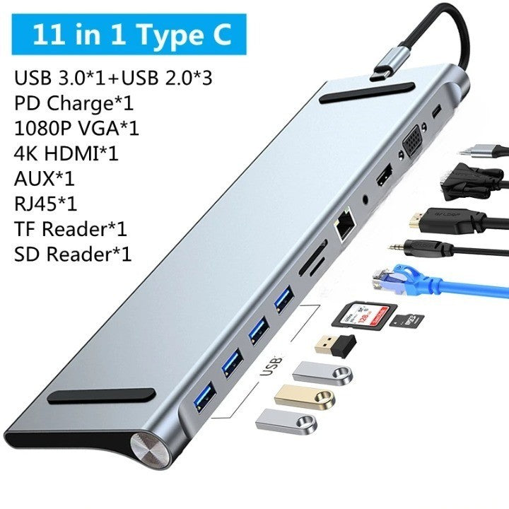 Portable USB-C Multiport Adapter Dock Hub - Halri