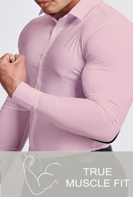 Comfortable Fit Mens Stretch Dress Shirt