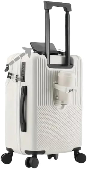 Durable Cabin Suitcase with USB, Cup Holder & Lock - Halri