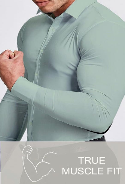 Comfortable Fit Mens Stretch Dress Shirt