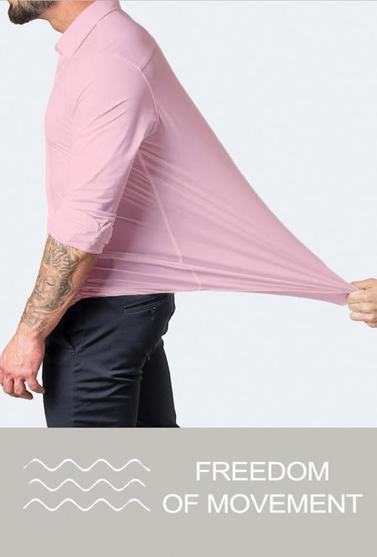 Comfortable Fit Mens Stretch Dress Shirt