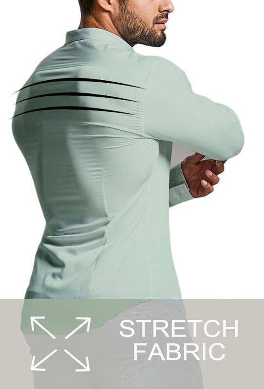 Comfortable Fit Mens Stretch Dress Shirt