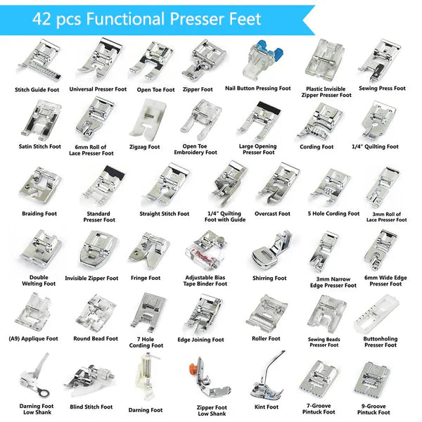Complete 42 Piece Sewing Presser Foot Kit