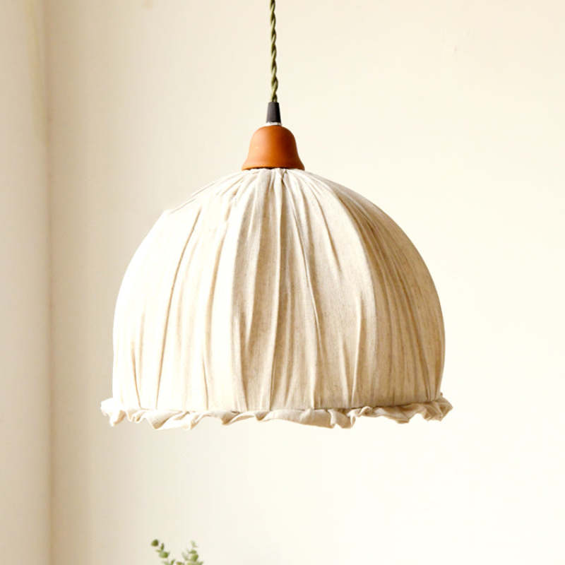 Natural Linen Hanging Lamp - Halri