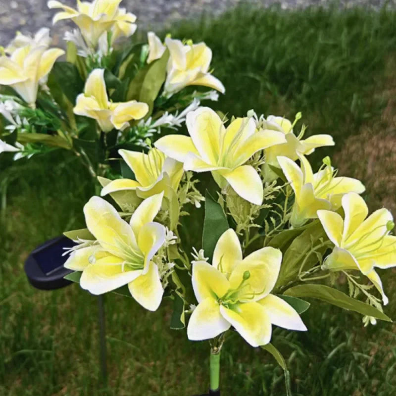 Colorful Outdoor Solar Powered Flower Lights