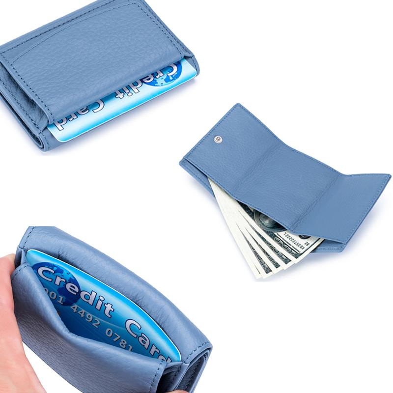 Genuine Leather Small Wallet – Compact Card Holder Purse