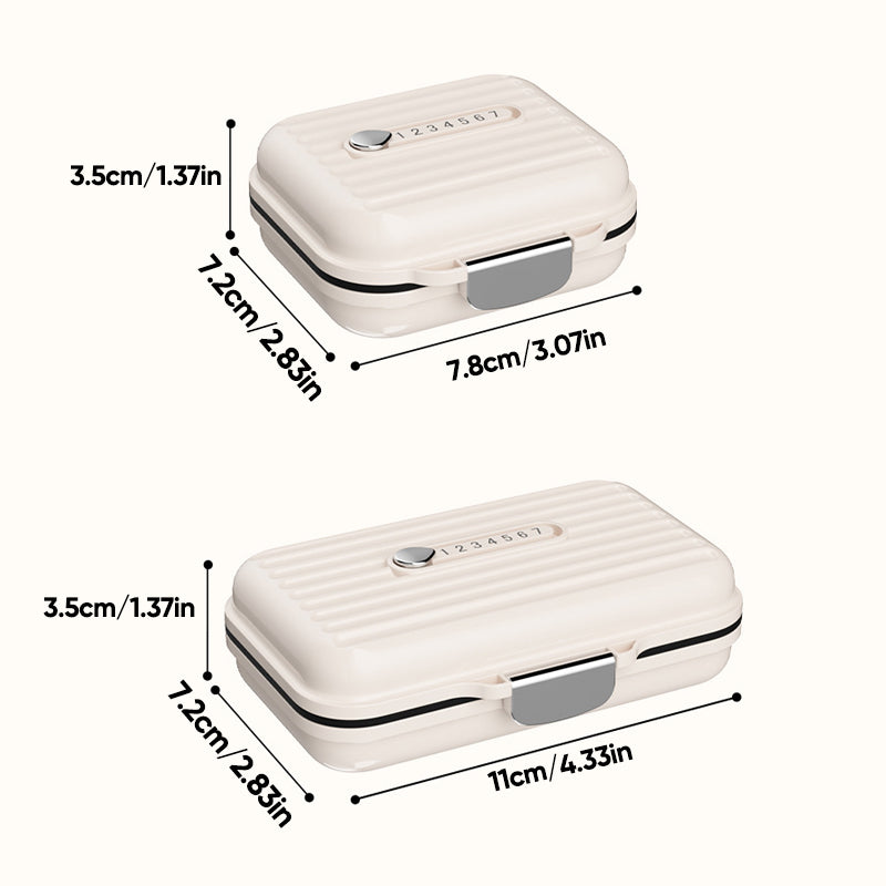 Compact Travel Pill Case - 7 Day Waterproof Pill Box