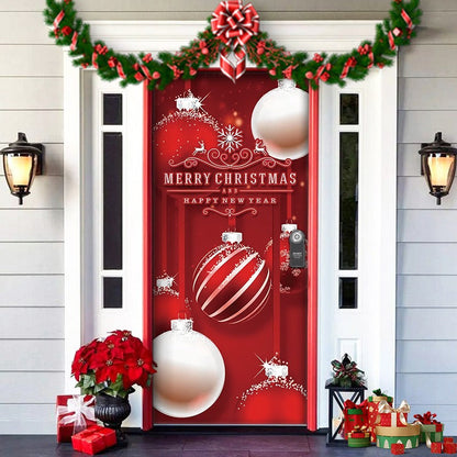 Spooky Christmas Yard Decor Elves Door Wrap
