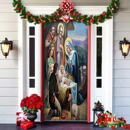 Spooky Christmas Yard Decor Elves Door Wrap
