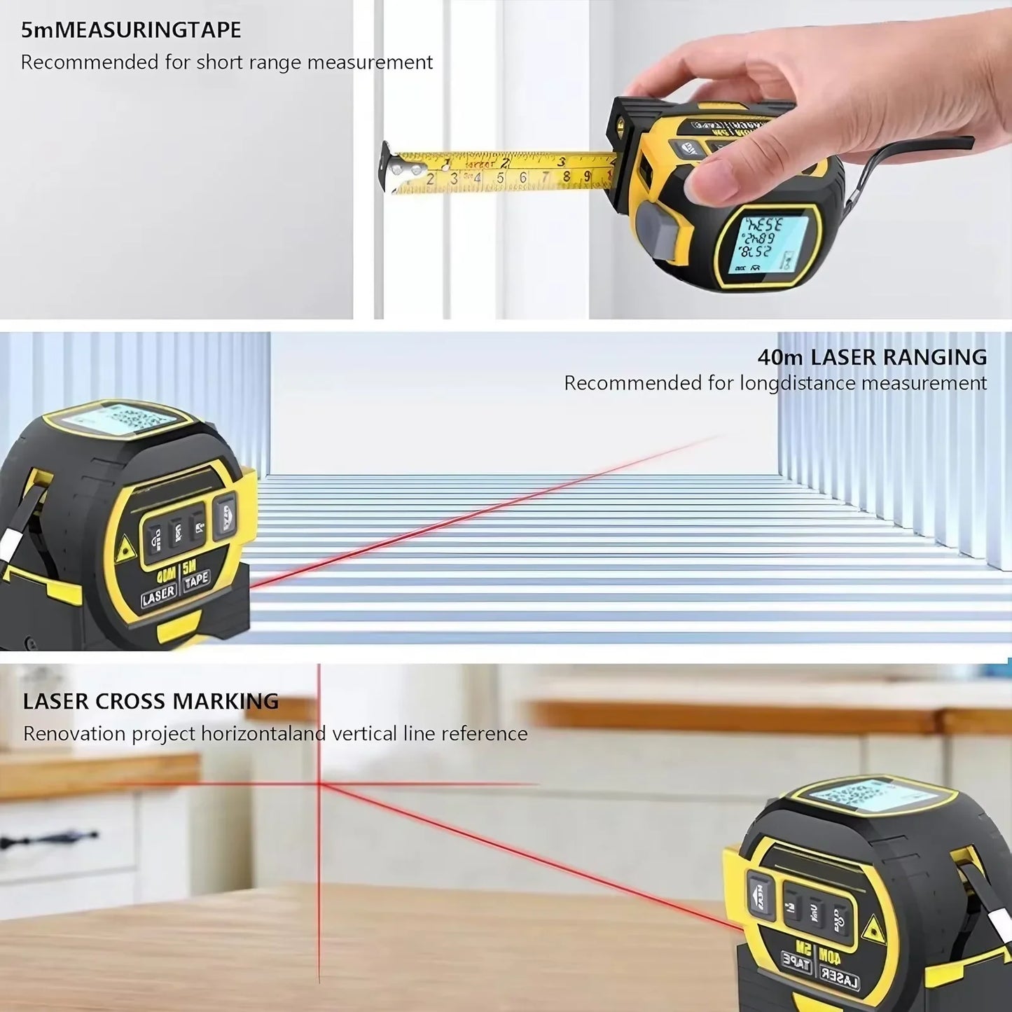 Multi-Function Laser Distance Meter 40/60M