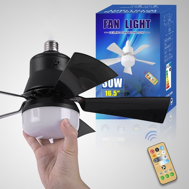 Compact Rechargeable Fan Light with Remote
