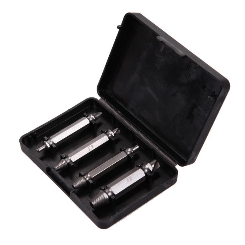 Heavy Duty Screw Remover 4Pc Set Double Ended Bits - Halri