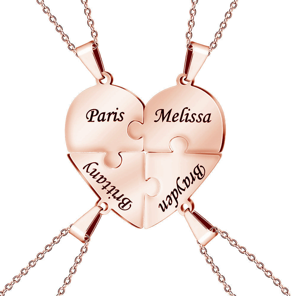 Customizable Heart Shaped Family Tree Necklace