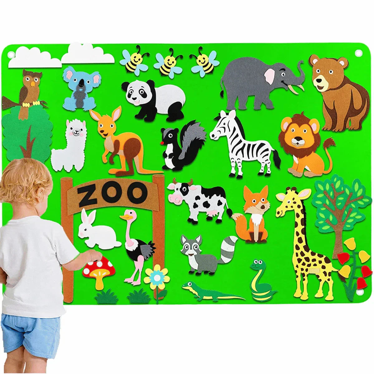 Colorful Animal Felt Learning Board