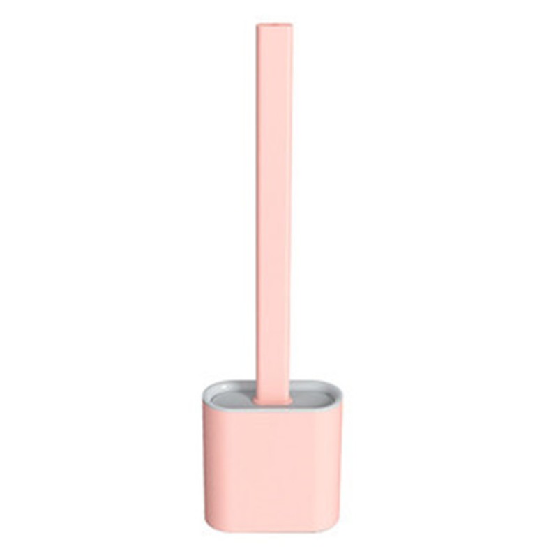 Soft Grip Toilet Brush Set with Long Handle and Holder