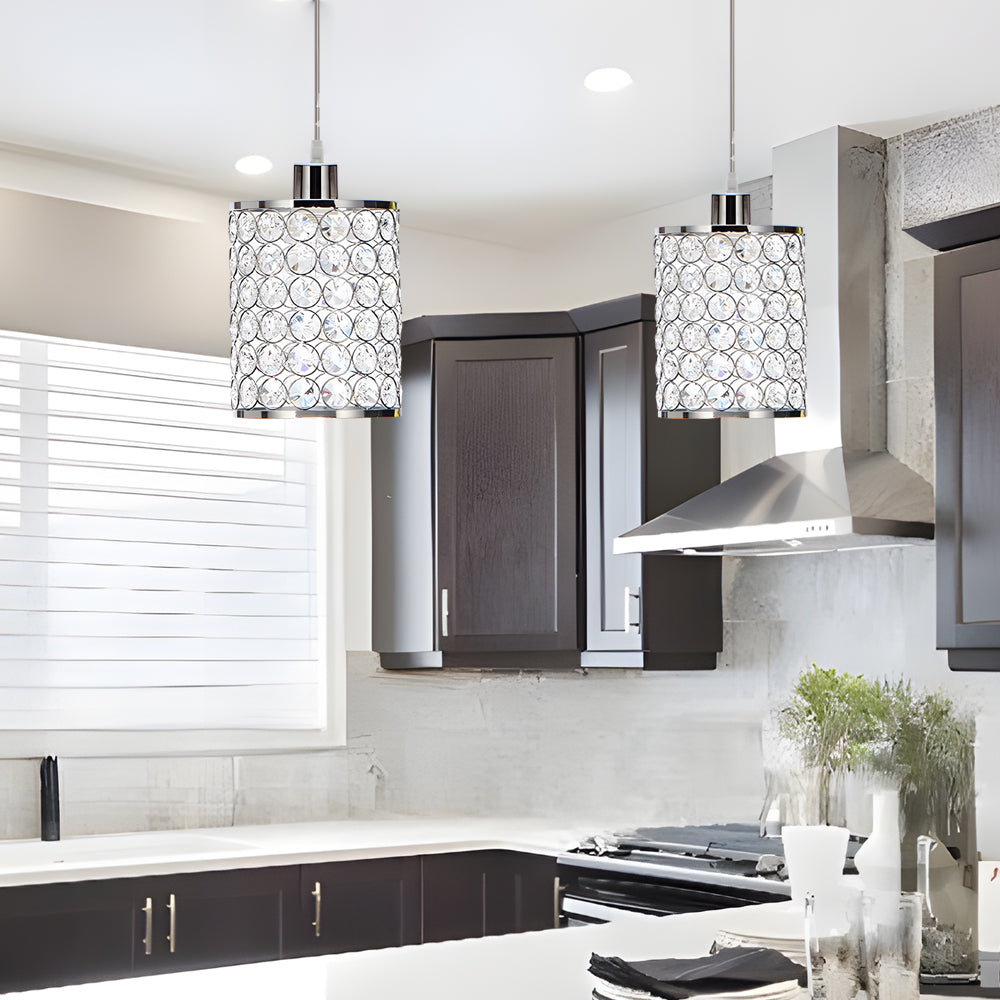 Luxurious Crystal Drop Pendant Lamp