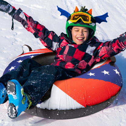 Durable Round Snow Sled Tube for Kids and Adults