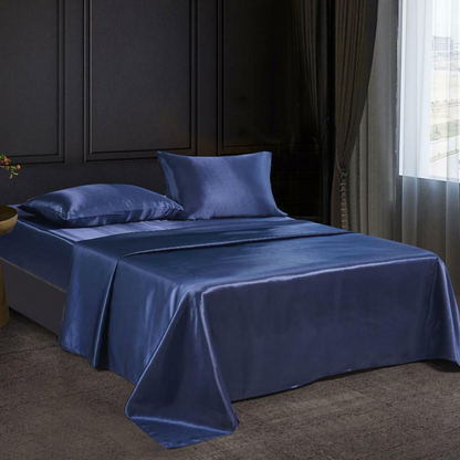 Soft Smooth Breathable Satin Bed Sheet Set