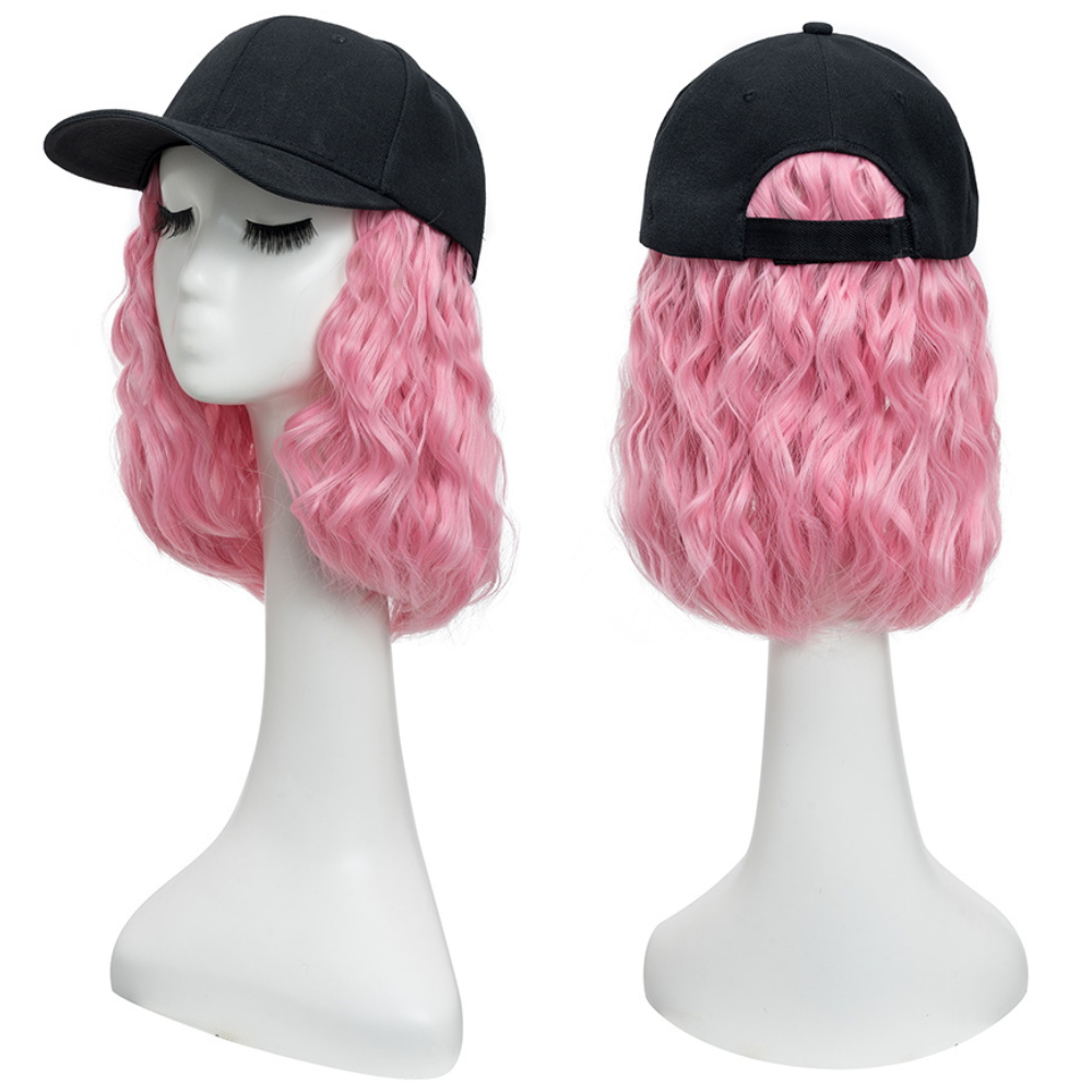 Durable Synthetic Curly Wig Cap Baseball Hat