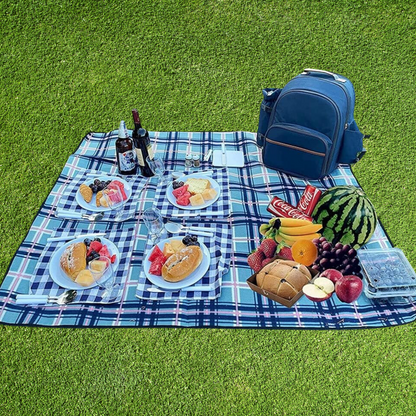 Outdoor Insulated Backpack Picnic Kit for 4