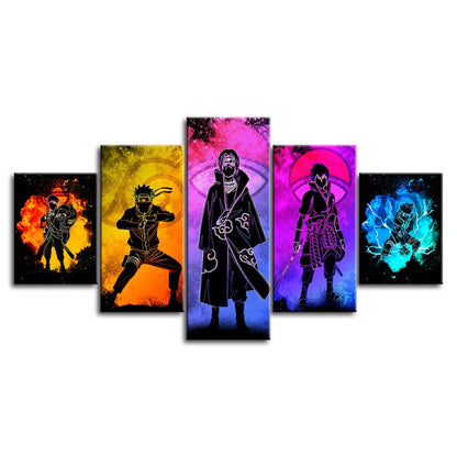 Naruto Anime 5 Piece Canvas Wall Art Decor