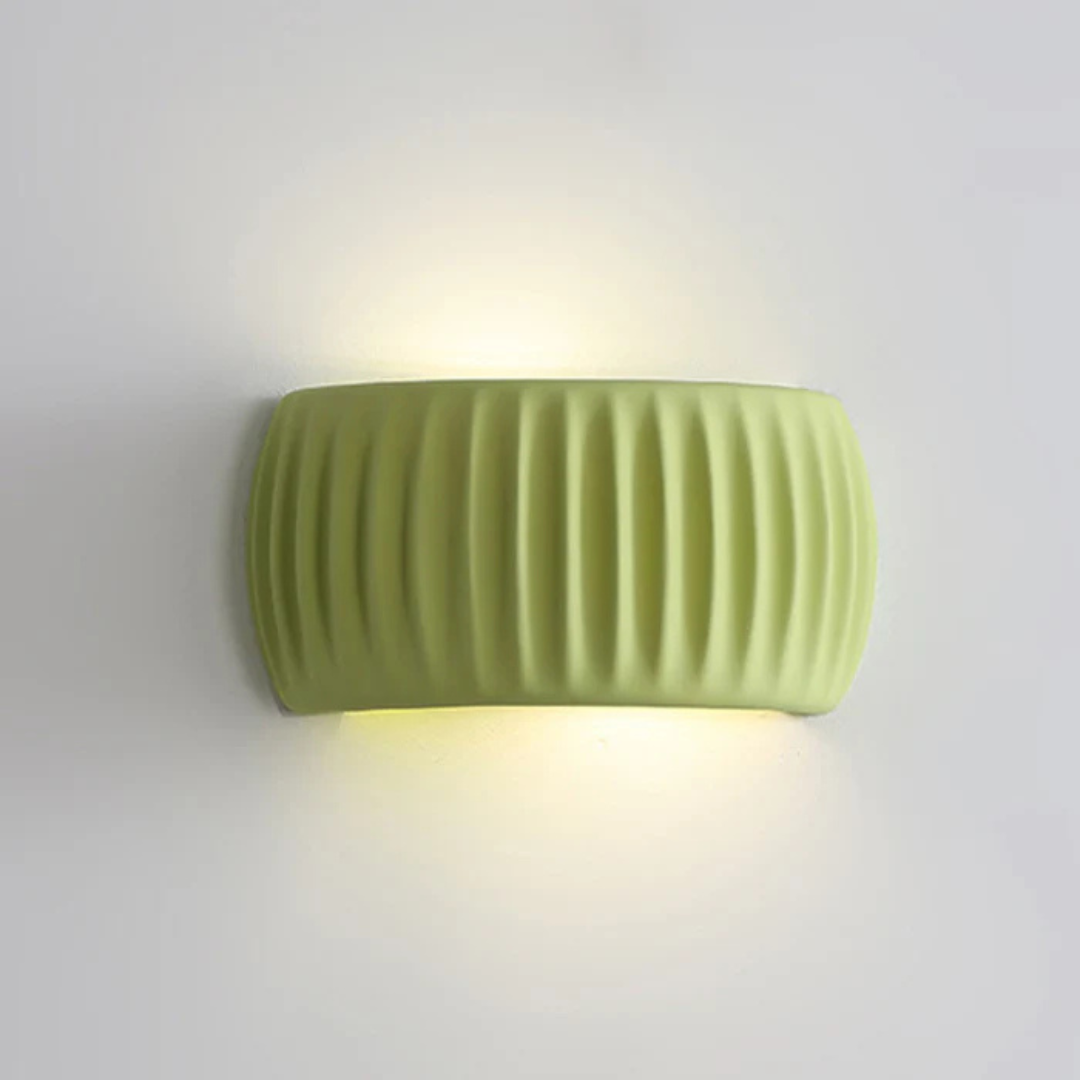 Contemporary White Resin Wall Light - Halri