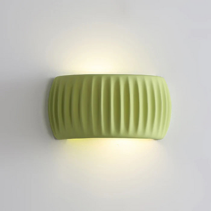 Contemporary White Resin Wall Light - Halri