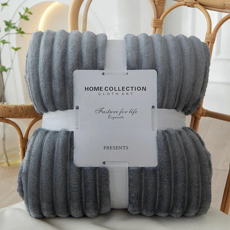 Soft Plaid Fleece Throw Blanket