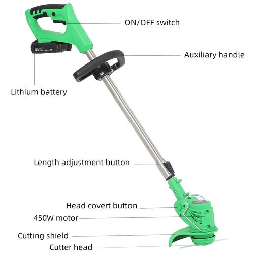 Efficient Cordless Electric String Trimmer - Lawn Cutter