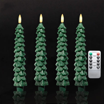 Rustic Pine Tree Flameless Candles