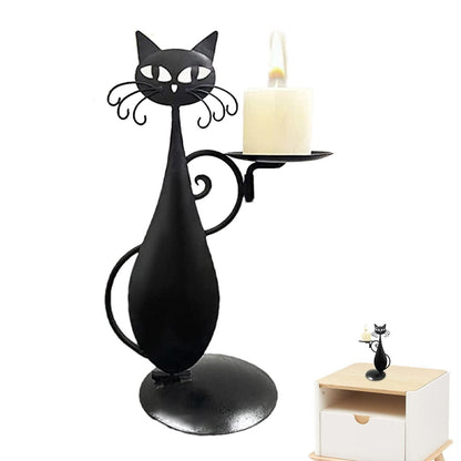 Dark Kitty Tea Light Holder
