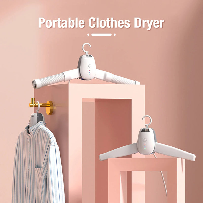 Compact Heated Clothes Drying Rack with Sanitizer