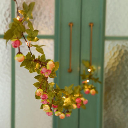 Outdoor Solar Powered Woven LED String Lights