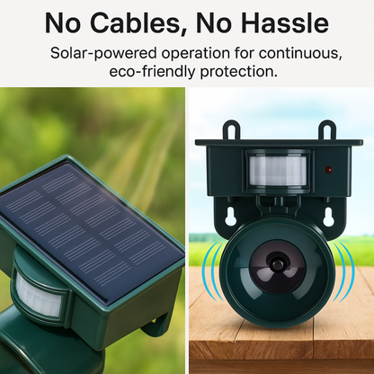 Automatic Bird Repellent Ultrasonic Scarer for Garden
