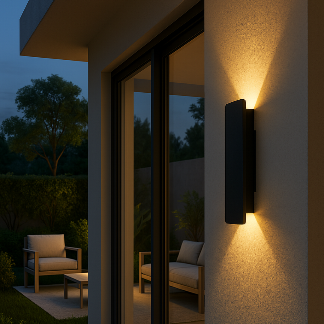 Sleek LED Exterior Wall Lamp - Waterproof Outdoor Light - Halri