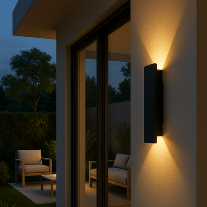 Sleek LED Exterior Wall Lamp - Waterproof Outdoor Light - Halri