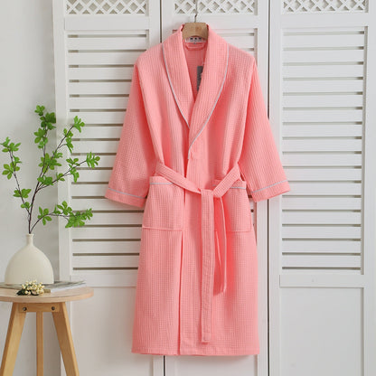 Plush Bathrobe for Men and Women - Cozy Absorbent Robe - Halri