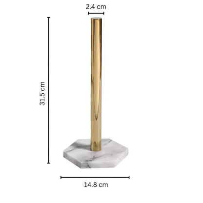 Luxury White Marble Paper Towel Stand