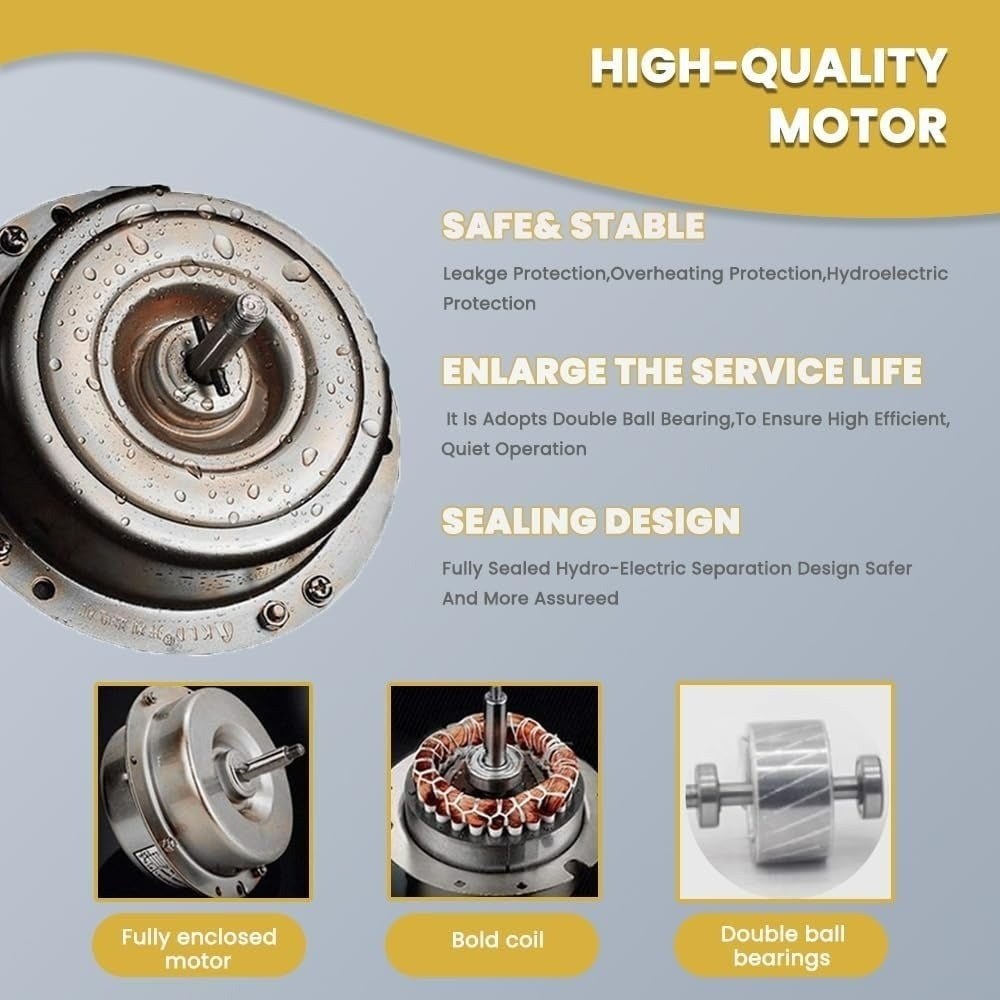 4,6,8" Industrial Axial Exhaust Fan with Square Frame and Low Noise Design