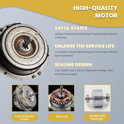 4,6,8" Industrial Axial Exhaust Fan with Square Frame and Low Noise Design