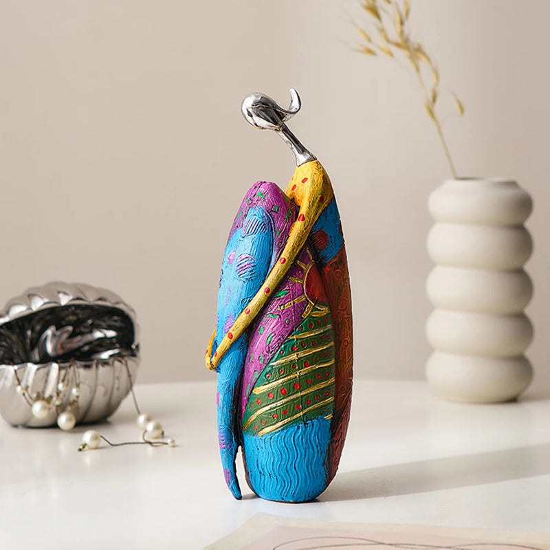 Vibrant Artistic Decorative Figurine Set for Home