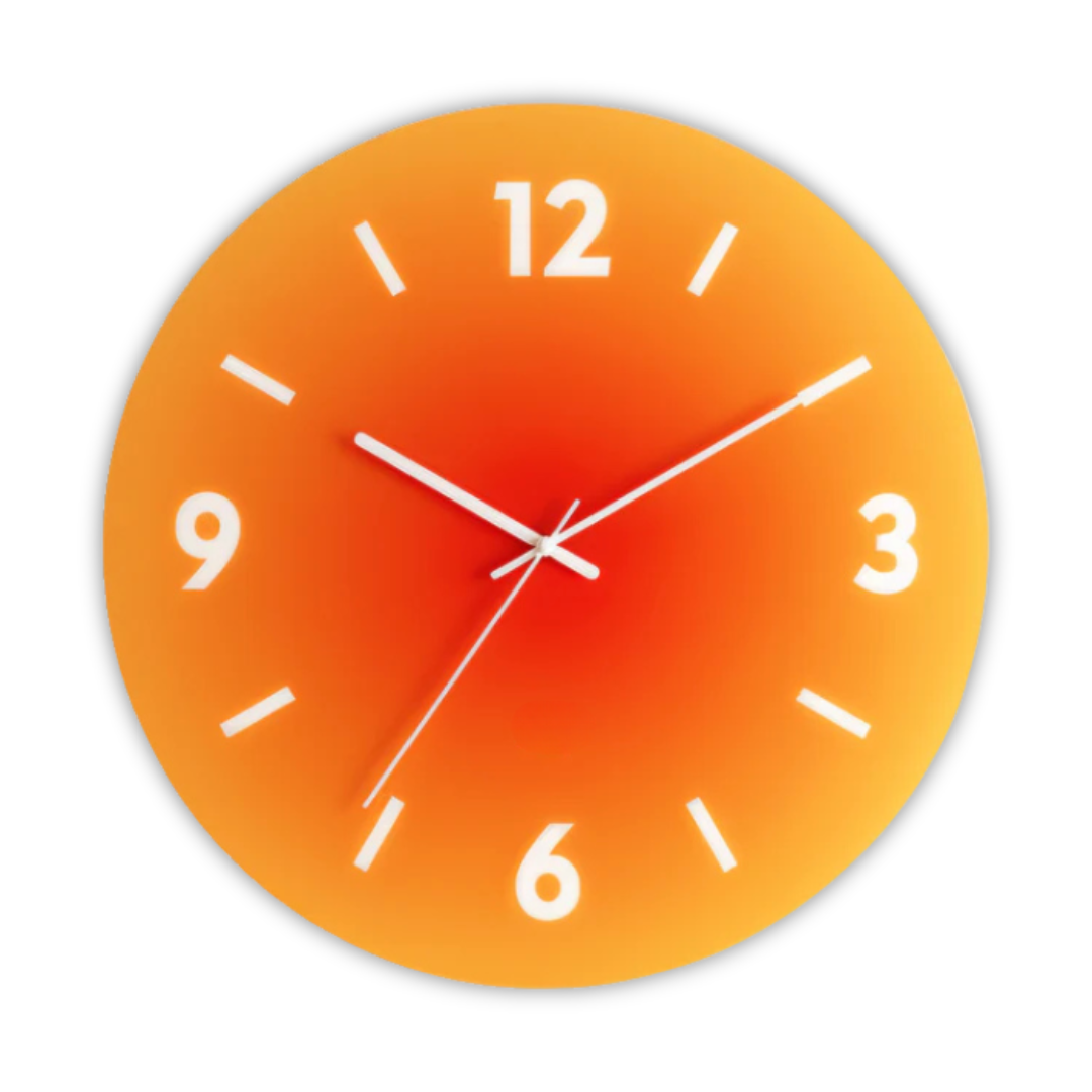 Stylish Round Glass Wall Clock
